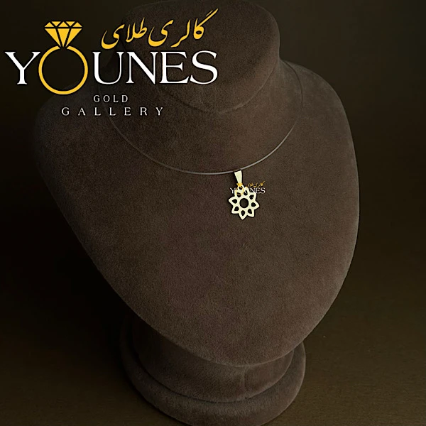 آویز طلا گل هنری